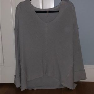 Grey pullover free people sweater